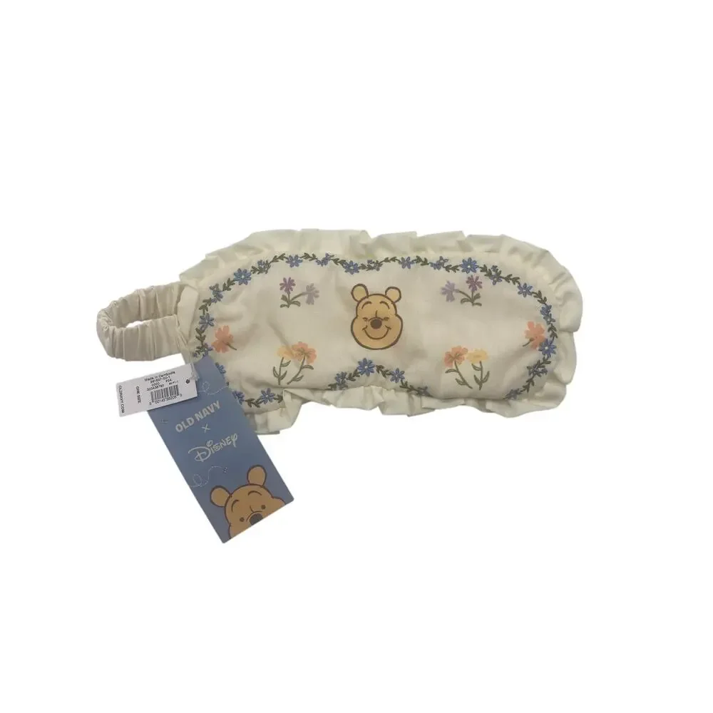 OLD NAVY x DISNEY Winnie the Pooh Floral Ruffled Sleep Mask NWT Sea Salt